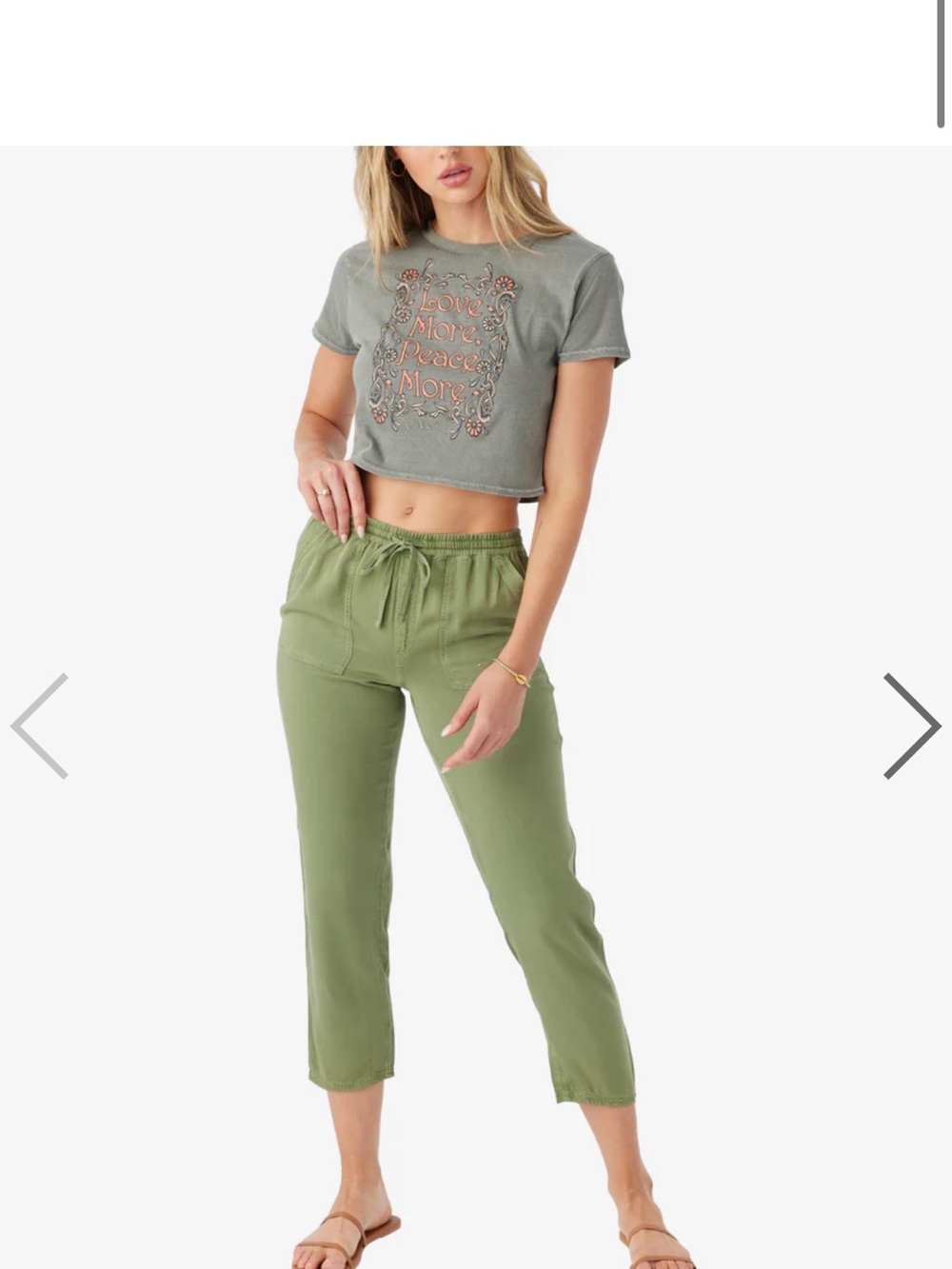 O'Neill Francina Pant in Oil Green Cropped | L | NWT - Picture 3 of 3